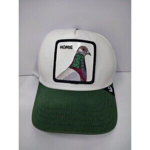 Goorin Bros The Farm Trucker Hat Homie Pigeon White Green Authentic